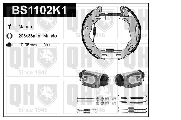 QUINTON HAZELL Комплект тормозных колодок BS1102K1